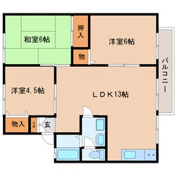 大和八木駅 徒歩11分 2階の物件間取画像